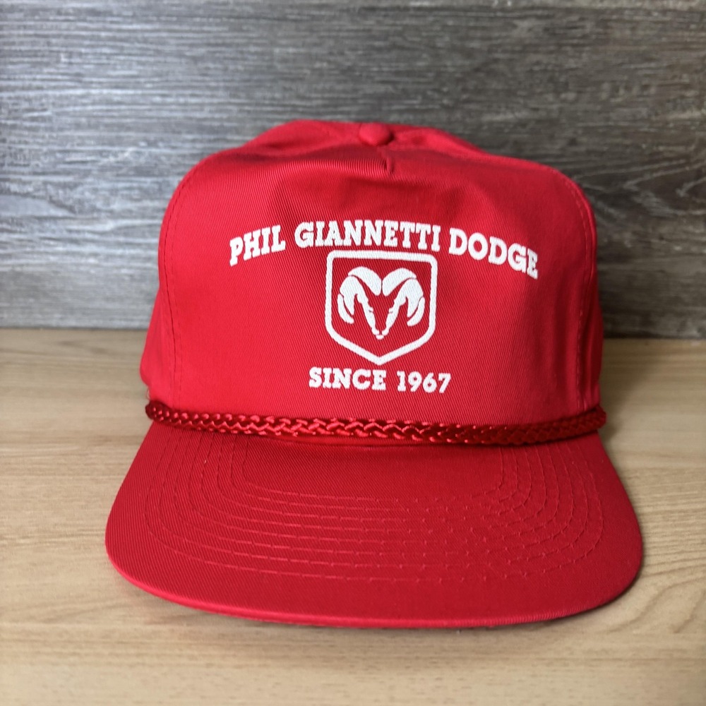 VINTAGE Dodge Hat Cap Snap Back Advertising Promo Mens Car 80s